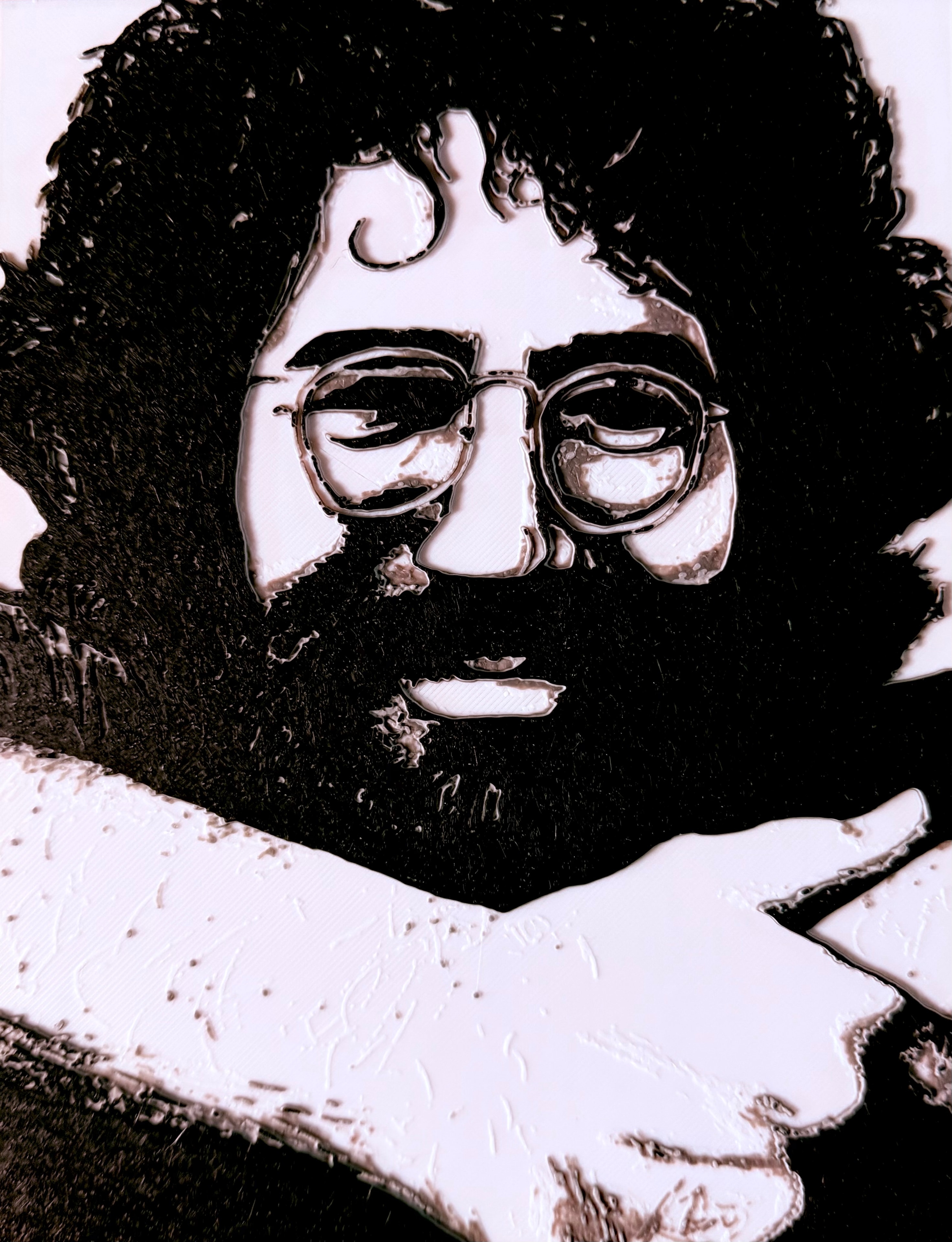 HueForge 3D Print Drawing — Jerry Garcia
