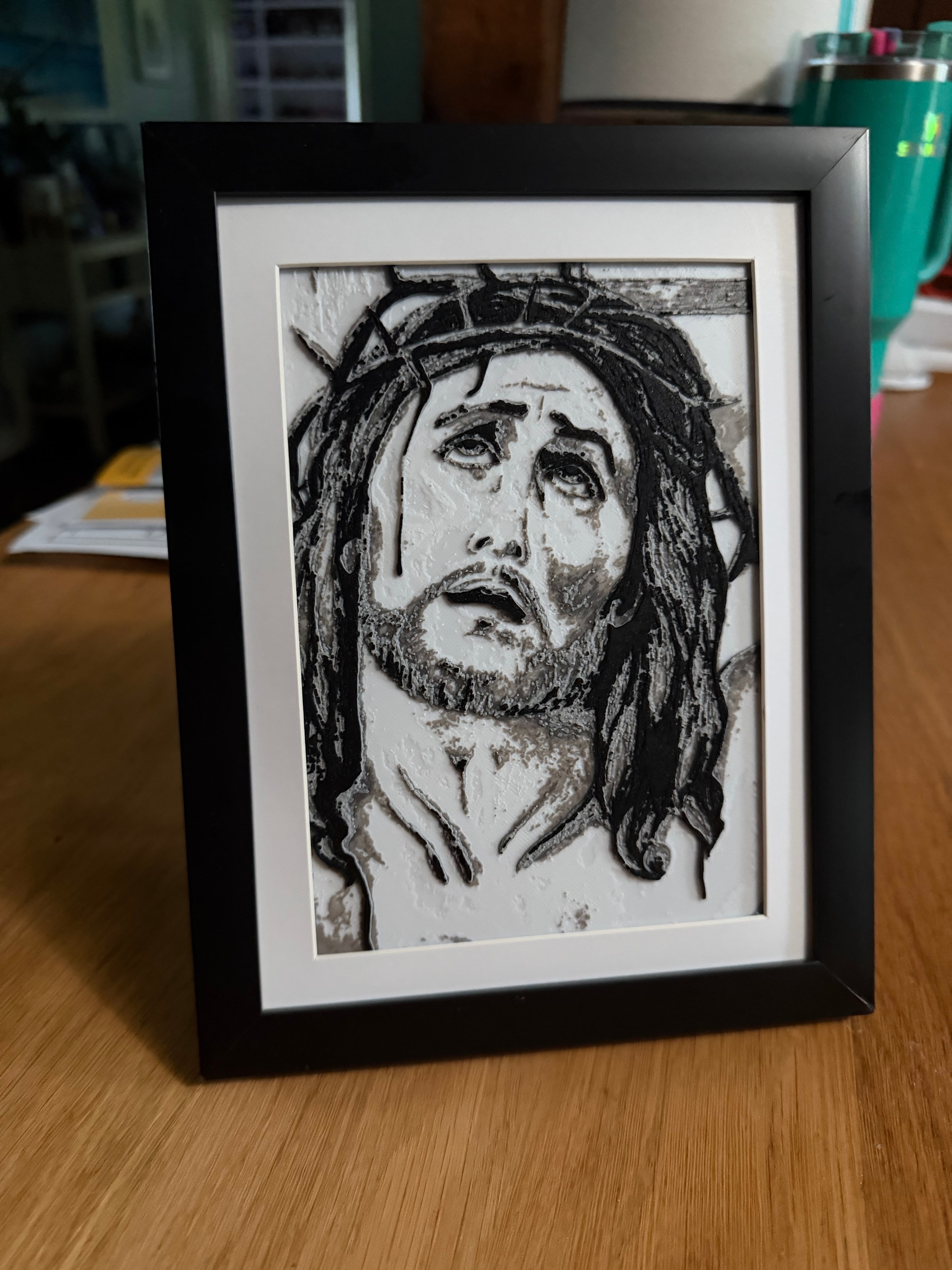 HueForge 3D Print Drawing — Jesus