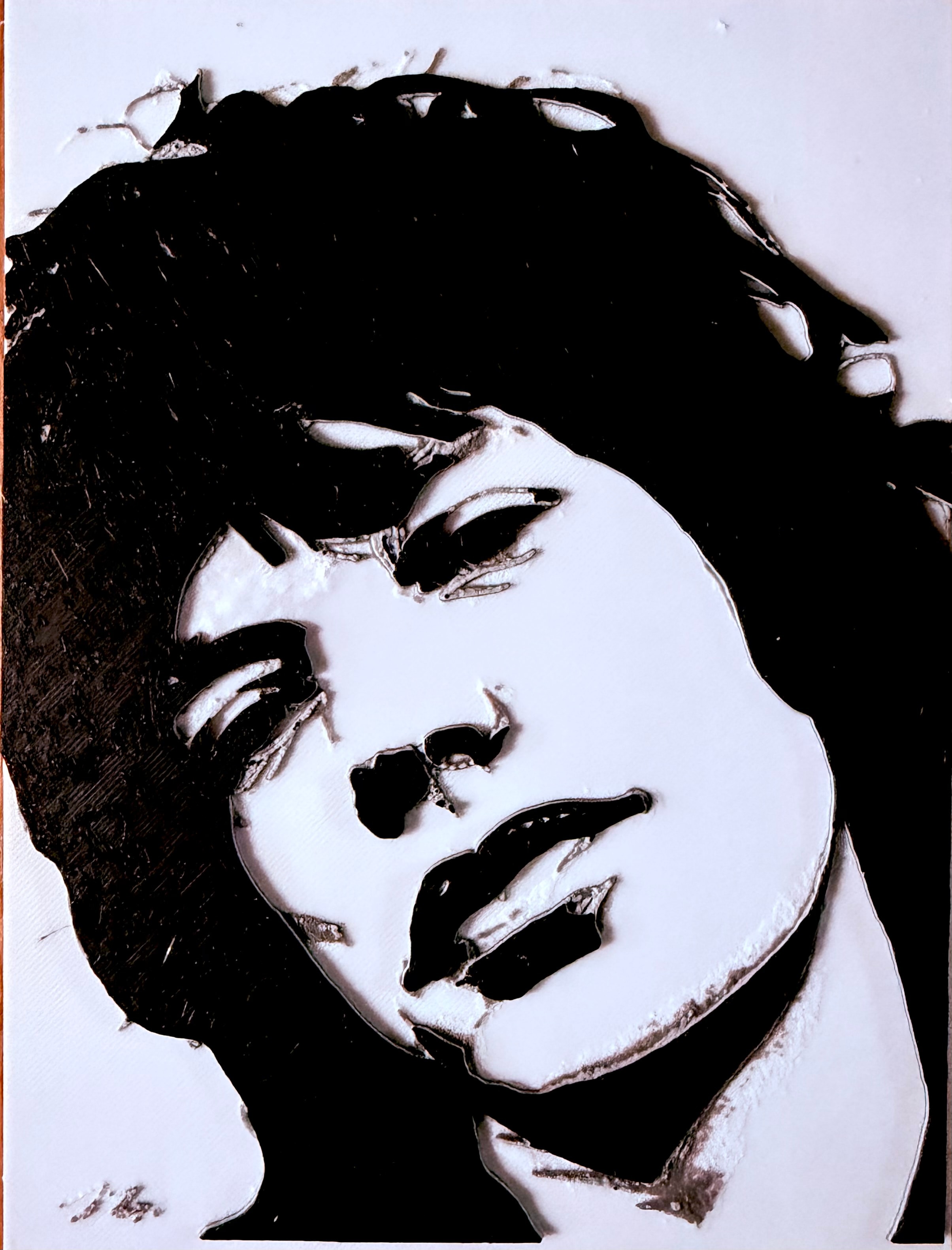 HueForge 3D Print Drawing — Mick Jagger